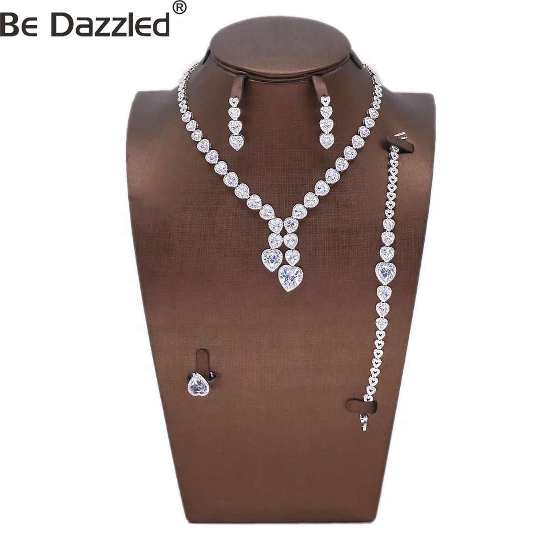 Bedazzled high quality latest design wedding love zircon white stone dubai rhodium plated rani haar jewelry set
Bedazzled high quality latest design wedding love zircon white stone dubai rhodium plated rani haar jewelry set