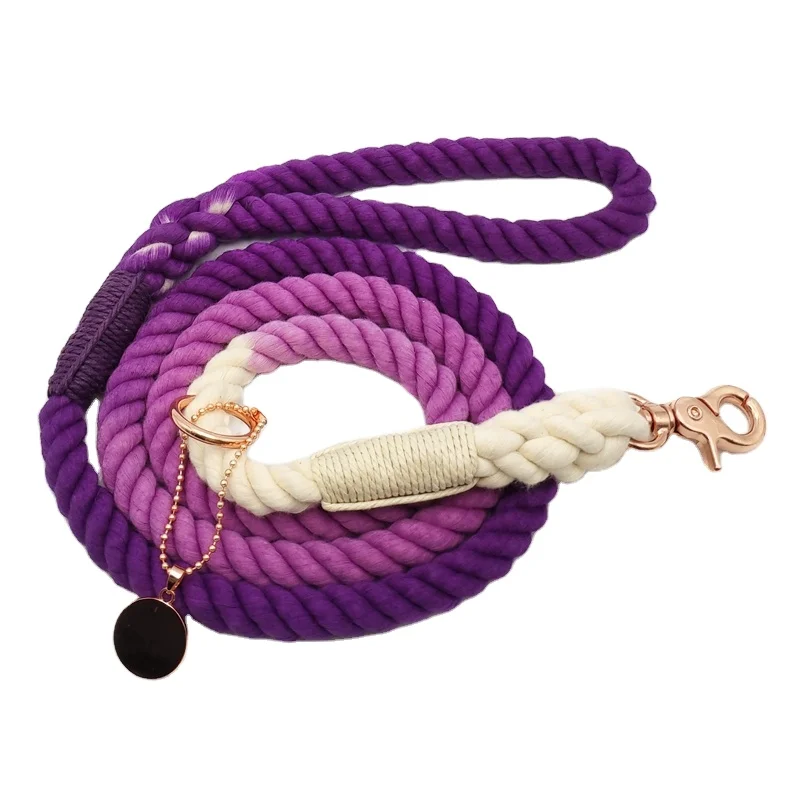 Braided rope leashes with logo wholesale 2020 hot a few colors purple cotton ombre pet dog leash, Multi
Braided rope leashes with logo wholesale 2020 hot a few colors purple cotton ombre pet dog leash, Multi
