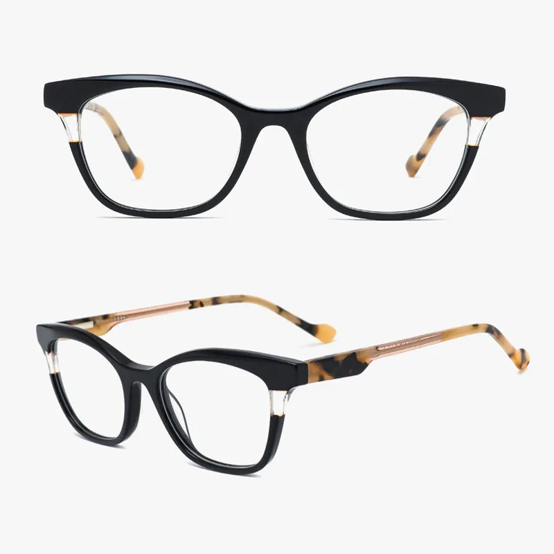 New Fashion Unique Man Square Acetate Optical Frames Hand Made Eyewear Eye Glasses Custom OEM Eyeglasses 2024