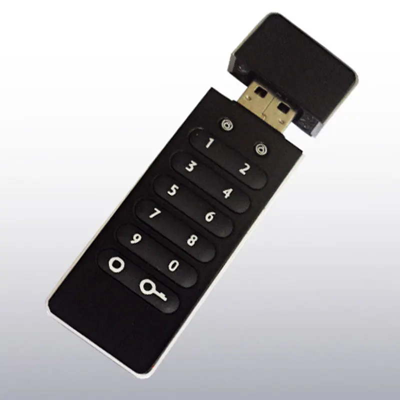 

New Style USB 3.0 Pen Drive U disk 16G 32G 64G button style Digital password encryption system 256 bit AES flash drive, Black