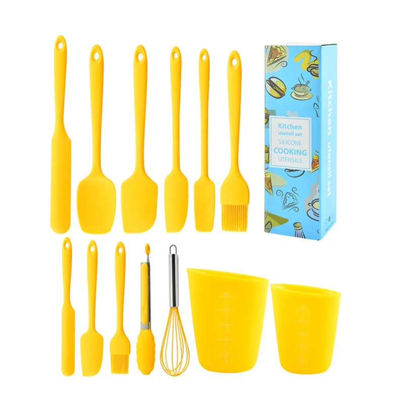 Customized Kitchen Baking Cake Tools Butter Cream Spatula Non Stick 13 Pieces Yellow Silicone Spatula Set
Customized Kitchen Baking Cake Tools Butter Cream Spatula Non Stick 13 Pieces Yellow Silicone Spatula Set