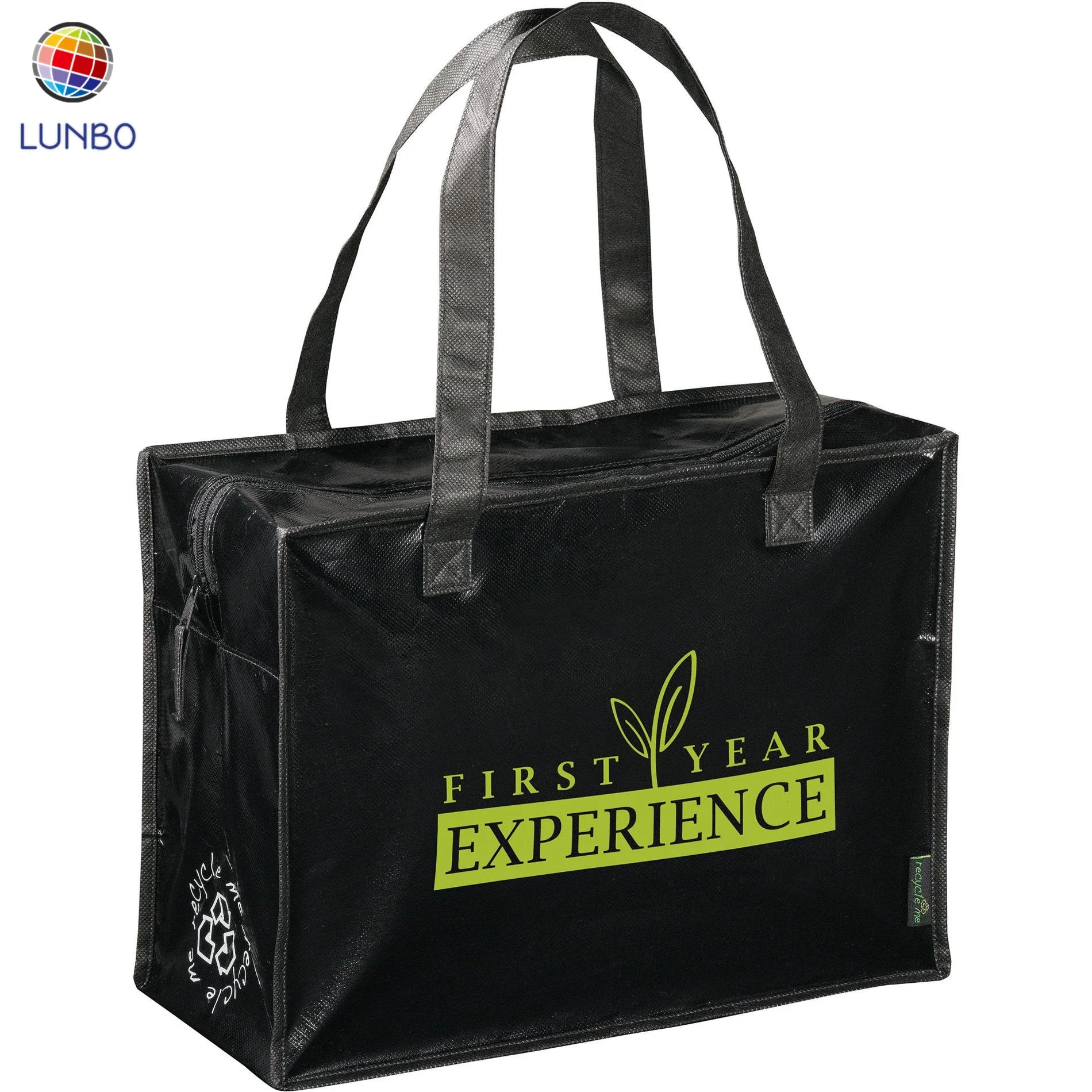 Custom reusable shiny laminated pp woven shopping bag with top zipper, Customized color
Custom reusable shiny laminated pp woven shopping bag with top zipper, Customized color