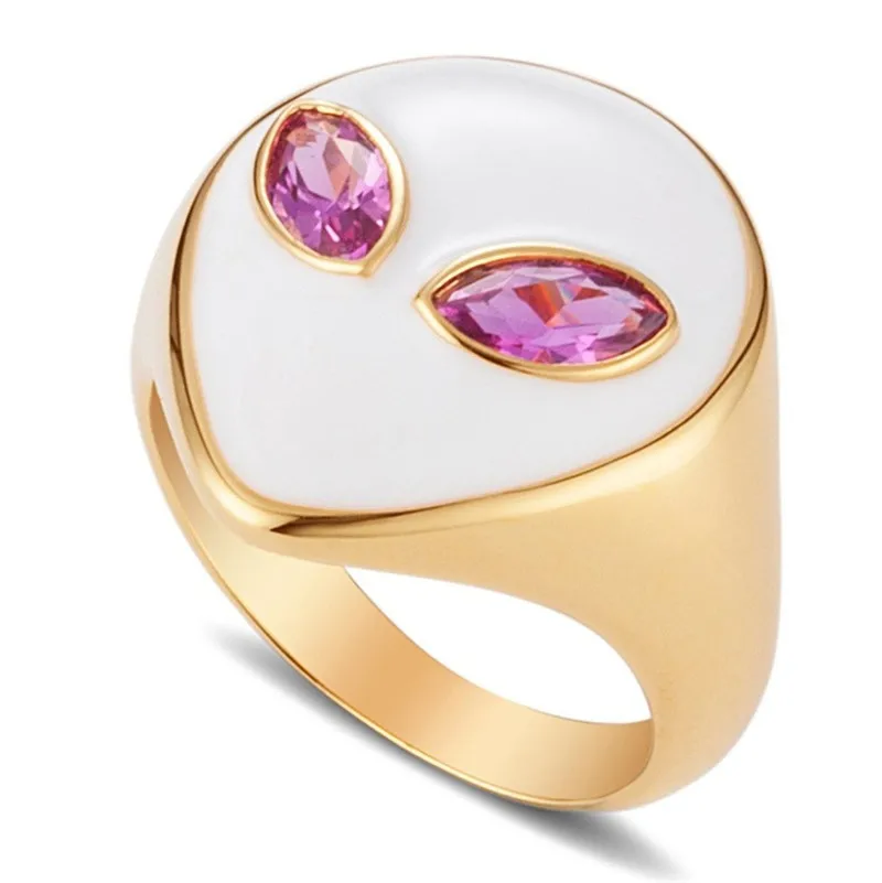 2021 High Quality 18K Pure Gold Silver Plated New Design Colorful Alien Shape Rings For Girls Finger Jewelry, Clear
2021 High Quality 18K Pure Gold Silver Plated New Design Colorful Alien Shape Rings For Girls Finger Jewelry, Clear