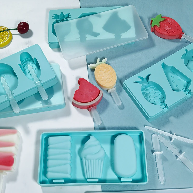 Cartoon Fruit Ice Cream Mold Silicone Popsicle Reusable Silicone Ice Cream Tray Mold
Cartoon Fruit Ice Cream Mold Silicone Popsicle Reusable Silicone Ice Cream Tray Mold