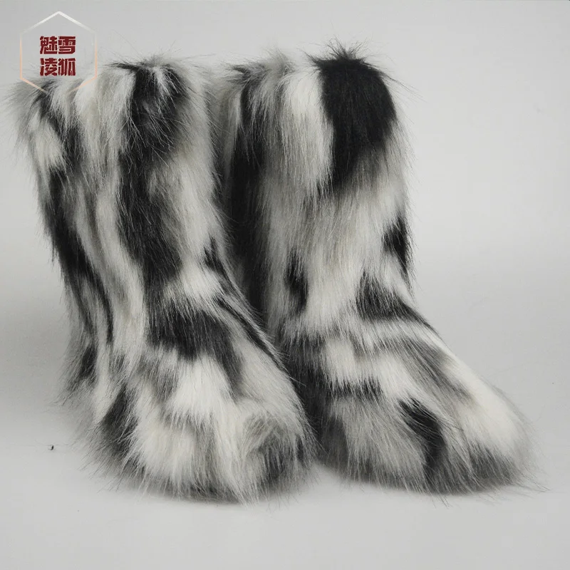 Winter Warm Ankle Faux Fur Boots For Women Fashion Ladies Round-toe Slip On Flock Snow Boot Shoes, Customized color
Winter Warm Ankle Faux Fur Boots For Women Fashion Ladies Round-toe Slip On Flock Snow Boot Shoes, Customized color