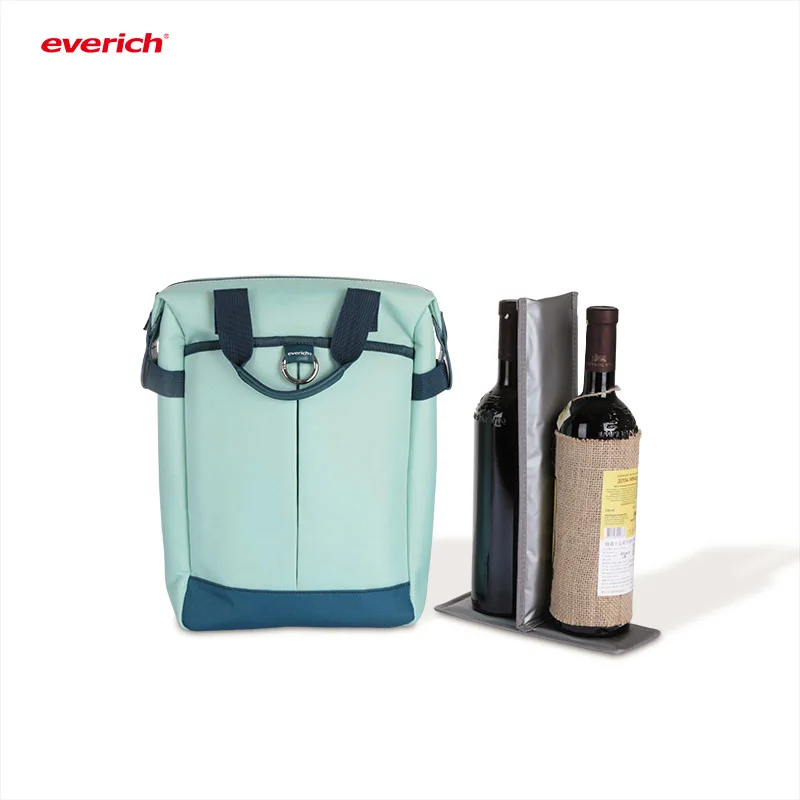 Everich new design big capacity 2-Pack insulated wine bottle cooler bag with interlayer keep fresh cold, Blue or customized color
Everich new design big capacity 2-Pack insulated wine bottle cooler bag with interlayer keep fresh cold, Blue or customized color