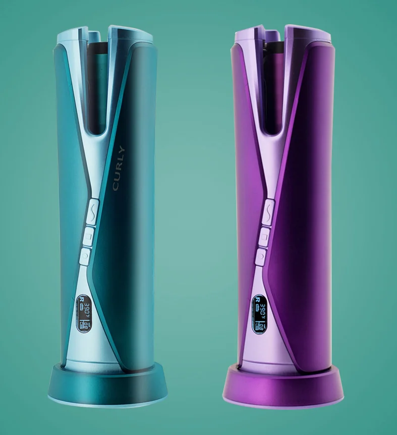 private label top quality long barrel mini electric portable wireless 360 cordless rotating automatic air hair Curling iron, Green, purple 
private label top quality long barrel mini electric portable wireless 360 cordless rotating automatic air hair Curling iron, Green, purple