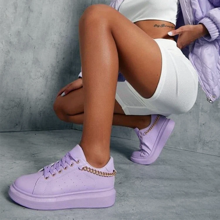 Fashion White Platform Rubber Thick Soled Canvas Shoe With Chain Casual Walking Shoes For Women, Colors
Fashion White Platform Rubber Thick Soled Canvas Shoe With Chain Casual Walking Shoes For Women, Colors