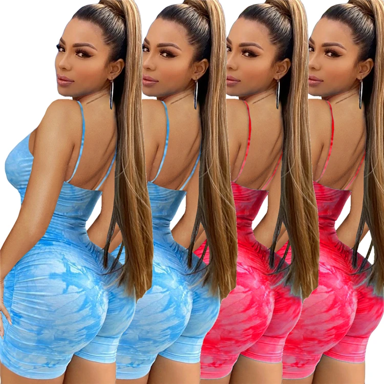 2021 Ladies Sexy One Piece Strap Tie Dye Summer Women Bodycon Short Jumpsuits, Picture
2021 Ladies Sexy One Piece Strap Tie Dye Summer Women Bodycon Short Jumpsuits, Picture