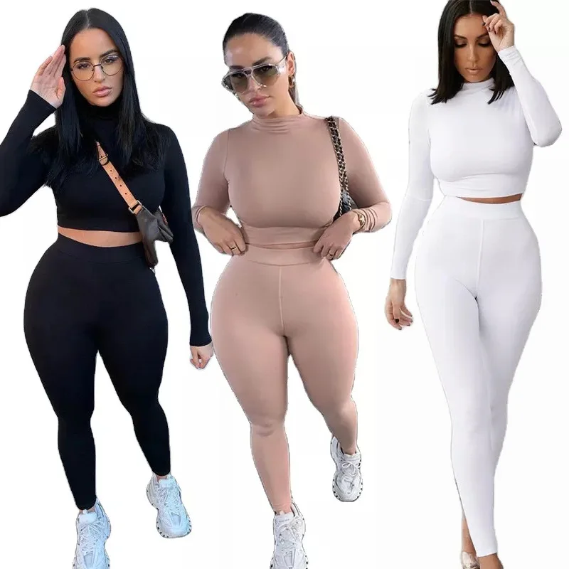 Women Solid Color Slim Long Sleeve Breathable Sports Fitness Suit Skinny Fashion Bodycon 2 Piece Set Clothing
Women Solid Color Slim Long Sleeve Breathable Sports Fitness Suit Skinny Fashion Bodycon 2 Piece Set Clothing