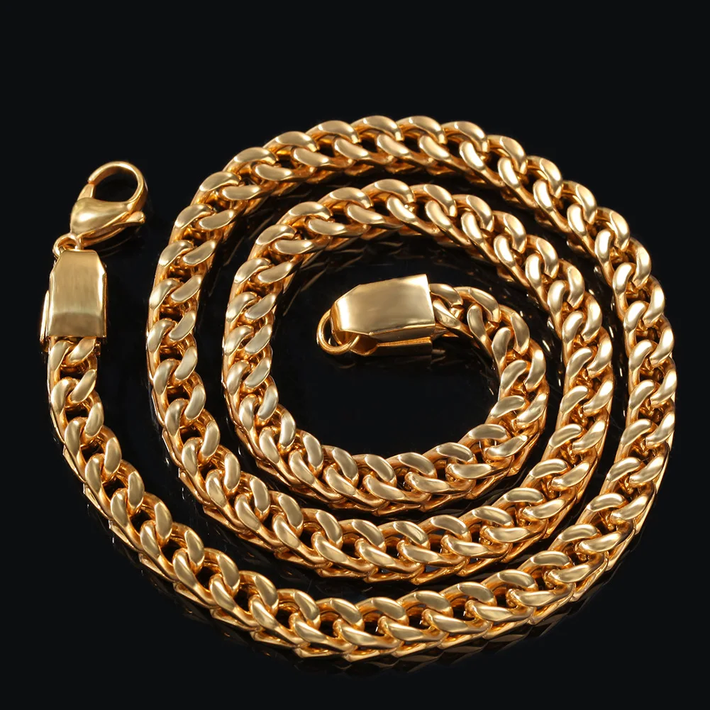 New Design Factory Directly Wholesale Punk Stainless Steel Gold Plated 6mm Wide Square Chain Necklace For Men
New Design Factory Directly Wholesale Punk Stainless Steel Gold Plated 6mm Wide Square Chain Necklace For Men