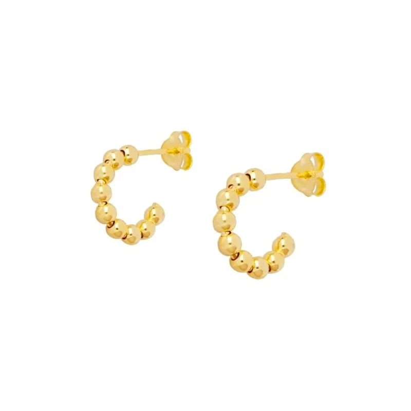 Ins style gold plated zircon round bead string stud earrings C shape jewelry for women, Gold/white
Ins style gold plated zircon round bead string stud earrings C shape jewelry for women, Gold/white