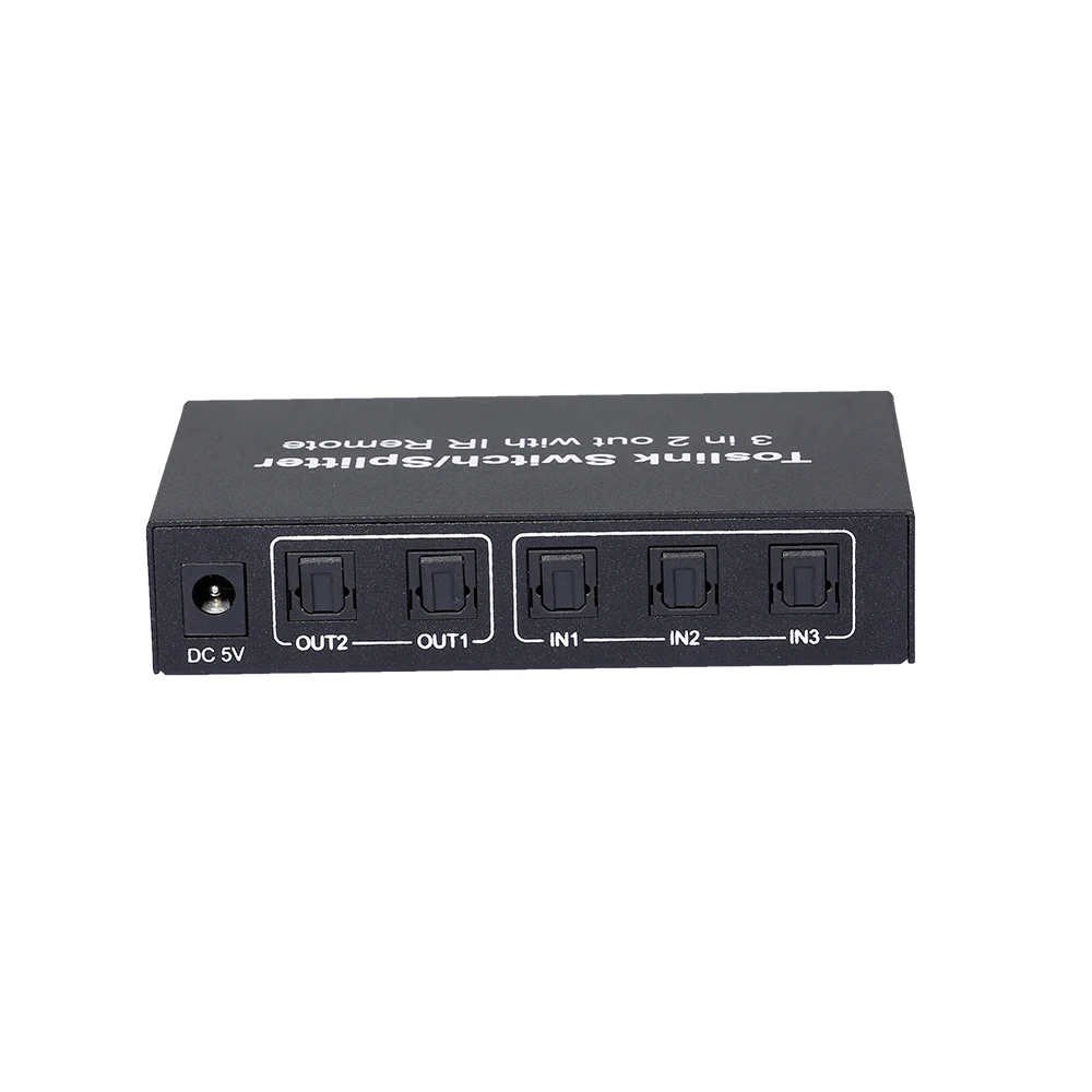 NK-T32 3 In 2 Out Toslink Cable Switch Splitter SPDIF/TOSLINK Optical Audio 3x2 Switcher SPDIF Splitter With IR Remote Control
NK-T32 3 In 2 Out Toslink Cable Switch Splitter SPDIF/TOSLINK Optical Audio 3x2 Switcher SPDIF Splitter With IR Remote Control
