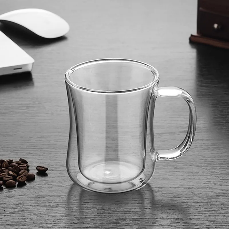 Glassic Silm Body Double Wall Glass Cup Insulated Heat Resistant Coffee Mug Tea Cups, Transparent
Glassic Silm Body Double Wall Glass Cup Insulated Heat Resistant Coffee Mug Tea Cups, Transparent