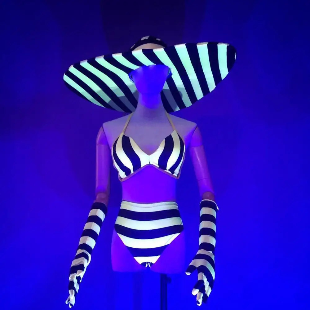 Girls women Nightclub costumes New Year's zebra party fluorescent yellow stripes show dance costumes
Girls women Nightclub costumes New Year's zebra party fluorescent yellow stripes show dance costumes