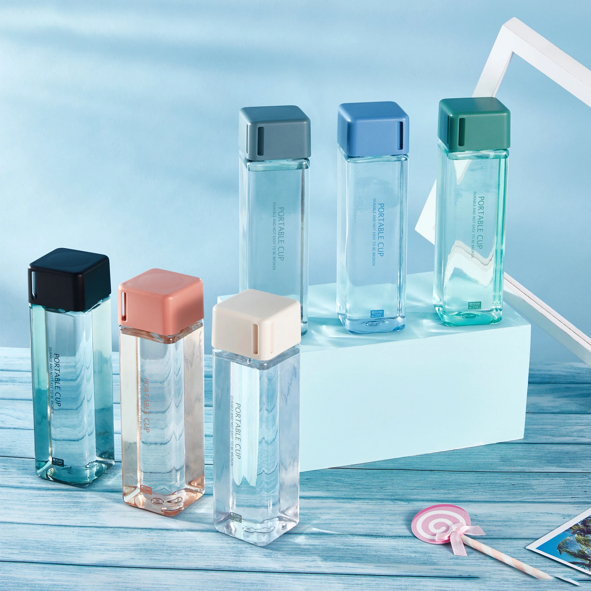 Square Simple Portable Plastic Cup Leak-proof Transparent and Drop-resistant Cute Water Bottle
Square Simple Portable Plastic Cup Leak-proof Transparent and Drop-resistant Cute Water Bottle