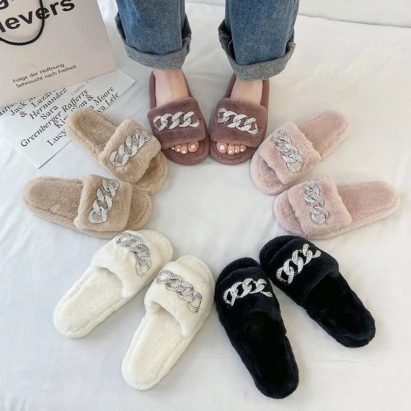 New Design Sandalias Peluche Low Heel Faux Ladies Winter Home Indoor Fluffy Furry Plush Bedroom Fashion Fur Women's Slipper
New Design Sandalias Peluche Low Heel Faux Ladies Winter Home Indoor Fluffy Furry Plush Bedroom Fashion Fur Women's Slipper