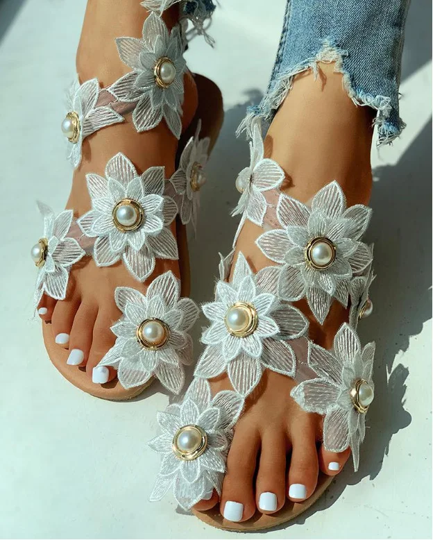 2021 Hot sale Women's Shoes 2021 Sunflower Three-dimensional Flower Pearl Women's Large Size Flat Toe Sandals
2021 Hot sale Women's Shoes 2021 Sunflower Three-dimensional Flower Pearl Women's Large Size Flat Toe Sandals