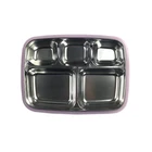 2020 plastic 304 stainless steel 3/4/5 compartment bento lunch box
