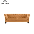 Light luxury fabric sofa small apartment living room dressing simple modern three-person combination flannel Nordic sofa