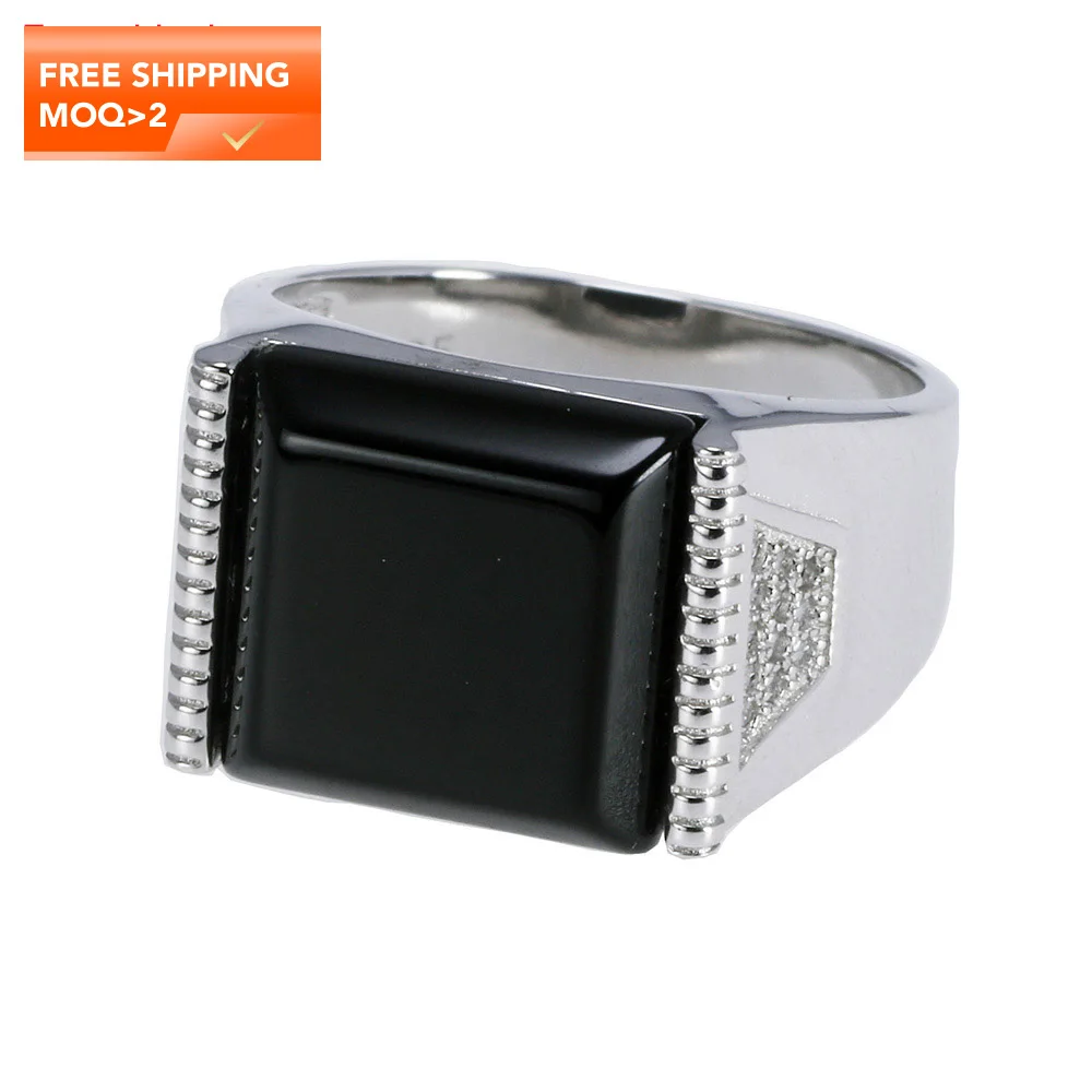 Solid Silver 925 Mens Rings Minimalist Rings For Men Black Square Natural Onyx Turkey Male Jewelry Bague Homme
Solid Silver 925 Mens Rings Minimalist Rings For Men Black Square Natural Onyx Turkey Male Jewelry Bague Homme