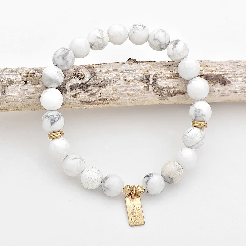 Best Selling Popular Natural White Turquoise Beads Bracelet Handmade Elastic White Beaded Bracelet
Best Selling Popular Natural White Turquoise Beads Bracelet Handmade Elastic White Beaded Bracelet