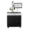 Easy operate 20w desktop optical dynamic focusing fiber laser marking machine for metal printing logos ear tags for animals