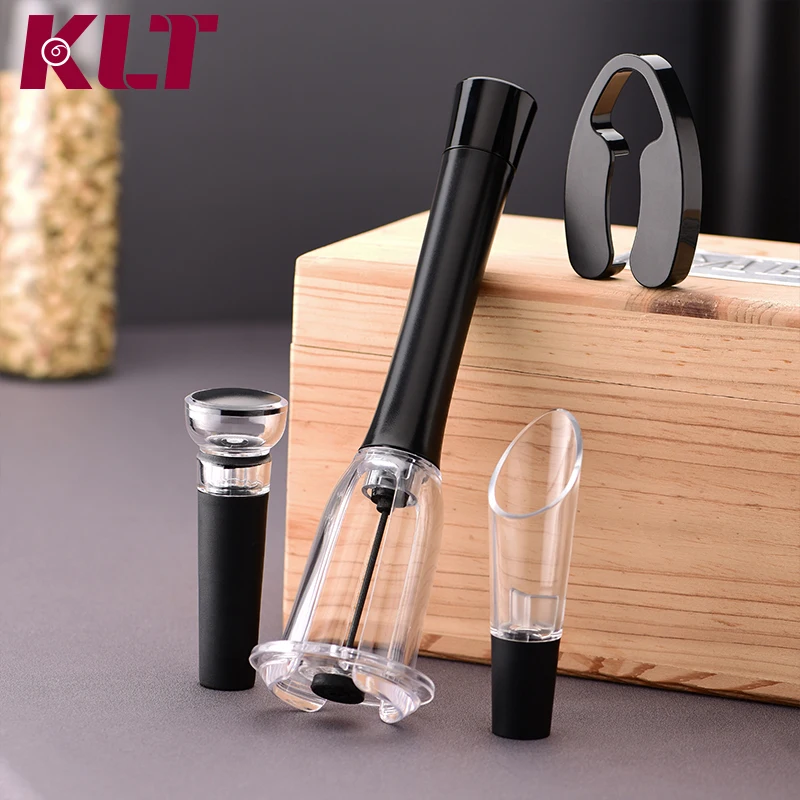 Creative stainless steel needle air pump wine opener set with wine pour,stopper,foil cutter
Creative stainless steel needle air pump wine opener set with wine pour,stopper,foil cutter