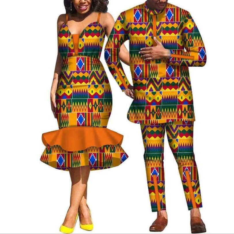 Cotton African Couple Clothing Dress Bazin Men Shirts and Pants African traditional Couple Clothing
Cotton African Couple Clothing Dress Bazin Men Shirts and Pants African traditional Couple Clothing