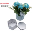 China suppliers factory custom sweet style food grade hexagon chocolate candy tin can