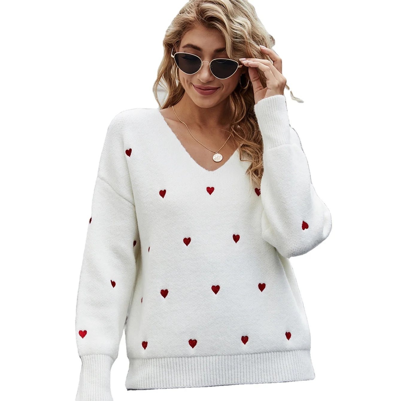 Custom Valentine's Day women's sweaters love V-neck large loose women's sweater new Sweater women's winter
Custom Valentine's Day women's sweaters love V-neck large loose women's sweater new Sweater women's winter