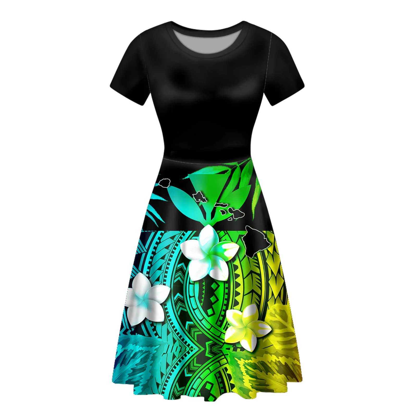 2021 Women Casual Dress Polynesian Floral Printed Midi Dress Casual Women Short Sleeve Summer Female A-line Loose Beach Dress
2021 Women Casual Dress Polynesian Floral Printed Midi Dress Casual Women Short Sleeve Summer Female A-line Loose Beach Dress