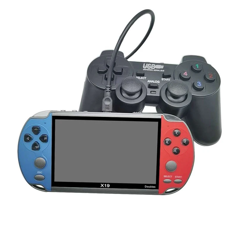 Built-in 0.3MP Camera 4.3 Inch Color Screen Double Player X19 Retro Game Console Handheld Game Player With 10000 Games, Blue, red
Built-in 0.3MP Camera 4.3 Inch Color Screen Double Player X19 Retro Game Console Handheld Game Player With 10000 Games, Blue, red