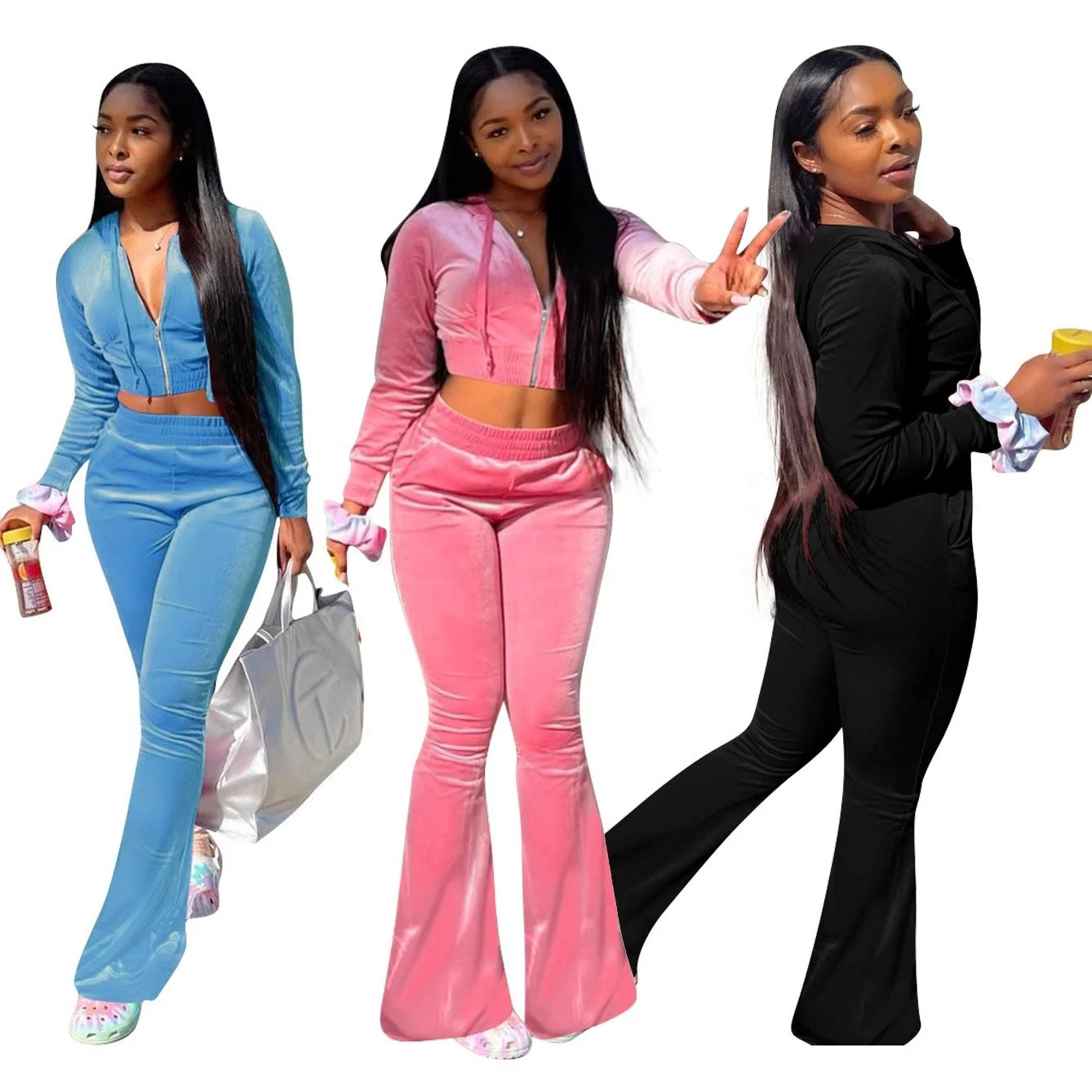 Winter velvet tracksuit Hoodie Outfits Two Piece Pants Set women's two piece velour bell bottom outfits, Pink,gray,black,dark green,brown,wine red,deep blue,light blue
Winter velvet tracksuit Hoodie Outfits Two Piece Pants Set women's two piece velour bell bottom outfits, Pink,gray,black,dark green,brown,wine red,deep blue,light blue