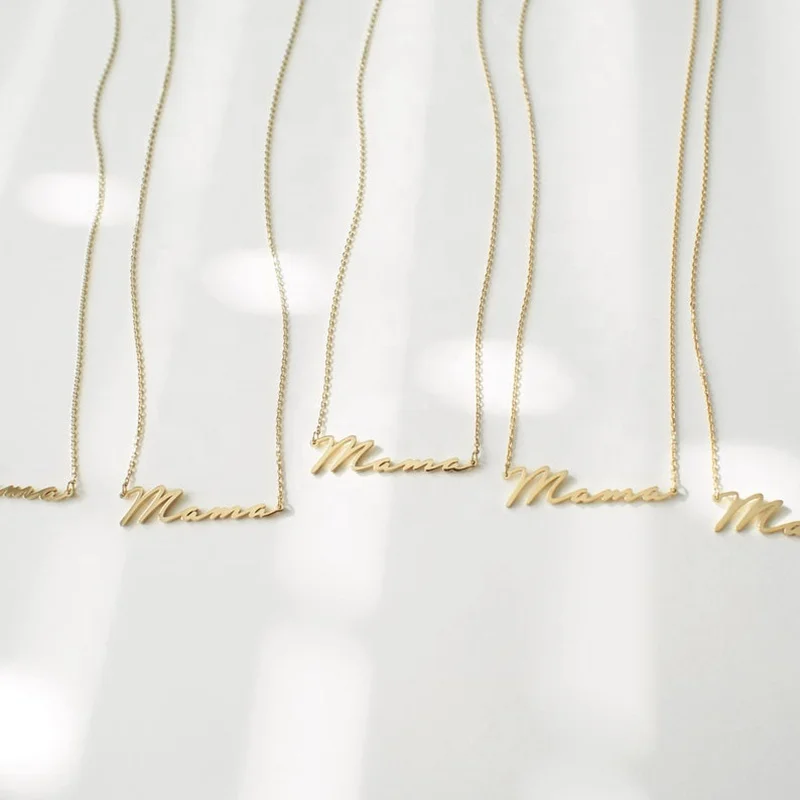 Cursive Letter Necklace Mom Stainless Steel Necklace Mother's Day Gift Necklace
Cursive Letter Necklace Mom Stainless Steel Necklace Mother's Day Gift Necklace