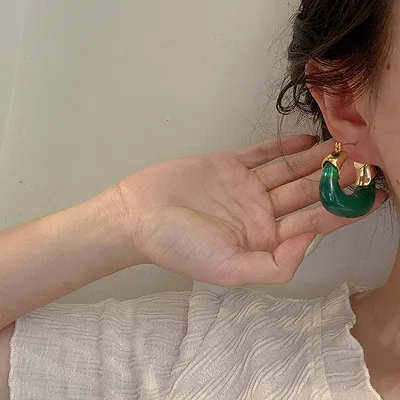 2021 new retro exaggerated transparent resin acrylic earrings female Korean personality temperament all match jewelry, As picture
2021 new retro exaggerated transparent resin acrylic earrings female Korean personality temperament all match jewelry, As picture