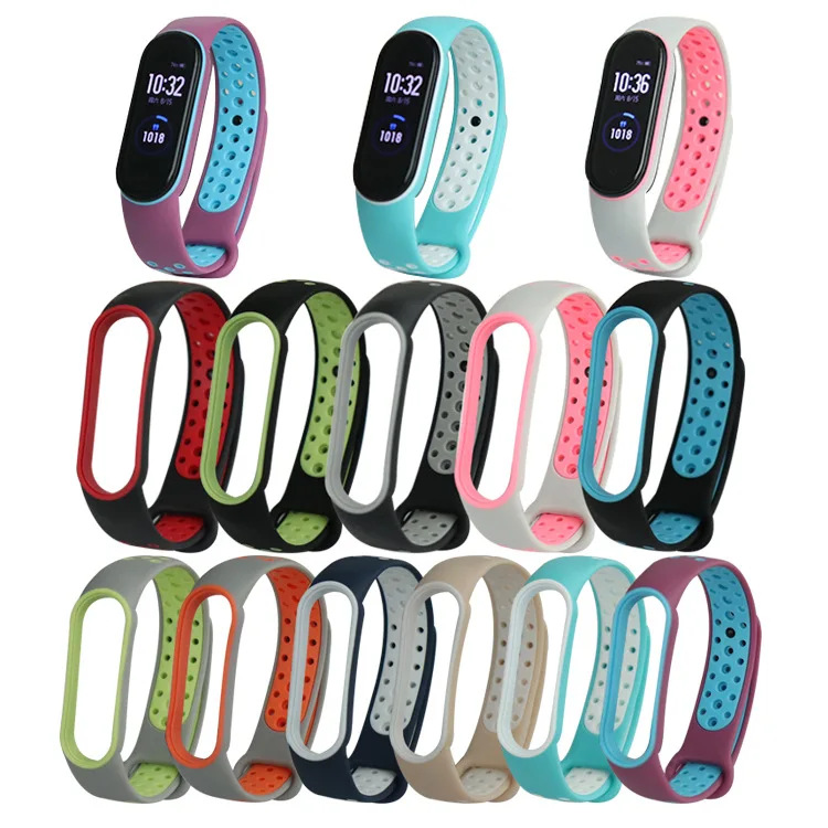 Silicone sport mi band 5 strap double color leisure replacment wristband for xiaomi mi band 5 strap, 15 colors
Silicone sport mi band 5 strap double color leisure replacment wristband for xiaomi mi band 5 strap, 15 colors