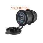 Usb Car Charger Usb 12V 5V 4.2A LED Light Dual Port Car Charger USB