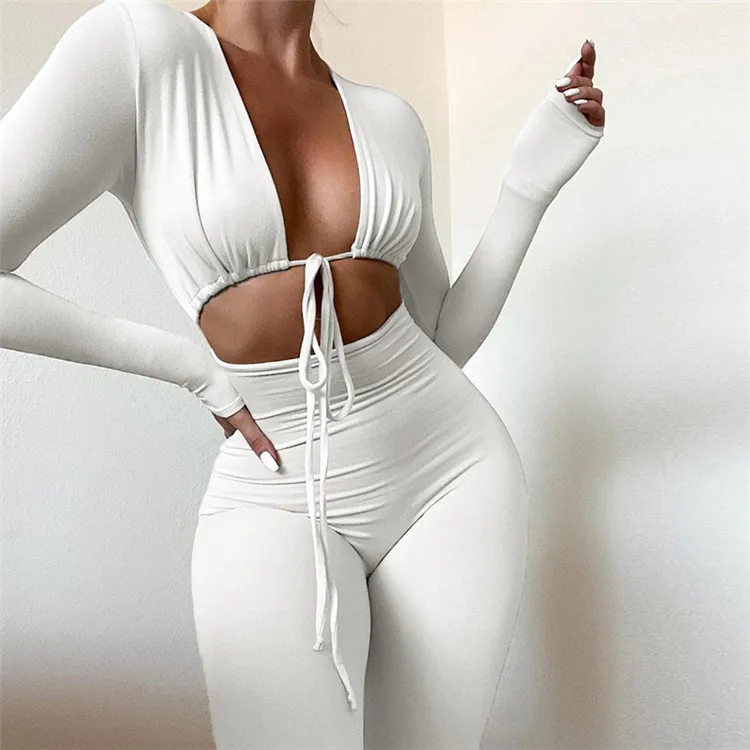 Drop Shipping Women'S Clothing Solid Color Elastic One Piece Jumpsuit Slim Fit Long Sleeve Women Jumpsuits, Customized color
Drop Shipping Women'S Clothing Solid Color Elastic One Piece Jumpsuit Slim Fit Long Sleeve Women Jumpsuits, Customized color