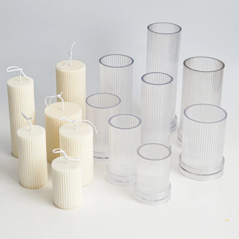 DIY striped fine tooth plastic candle mold pillar candle molds for candle making, Transparent
DIY striped fine tooth plastic candle mold pillar candle molds for candle making, Transparent