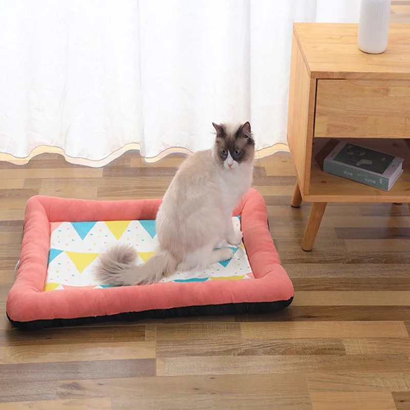 Summer Rectangle Small And Medium-sized Pet Ice Silk Mat Pad Mat Dog Cat Shelter Mat Bed
Summer Rectangle Small And Medium-sized Pet Ice Silk Mat Pad Mat Dog Cat Shelter Mat Bed