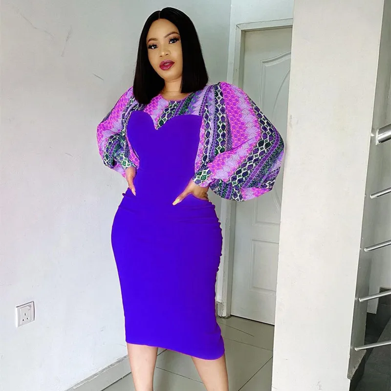 Fashion style African women's wear plus size dress digital printing career bodycon office dresses
Fashion style African women's wear plus size dress digital printing career bodycon office dresses