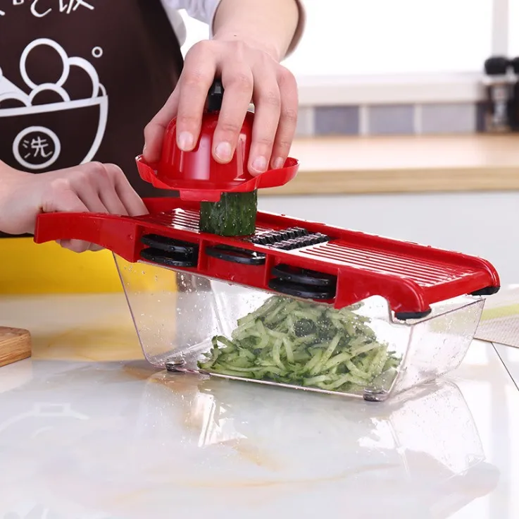 Wholesale Kitchen Accessories Adjustable Vegetable Mandoline Slicer High Quality Multifunctional Mandoline Slicer with Container, Red
Wholesale Kitchen Accessories Adjustable Vegetable Mandoline Slicer High Quality Multifunctional Mandoline Slicer with Container, Red