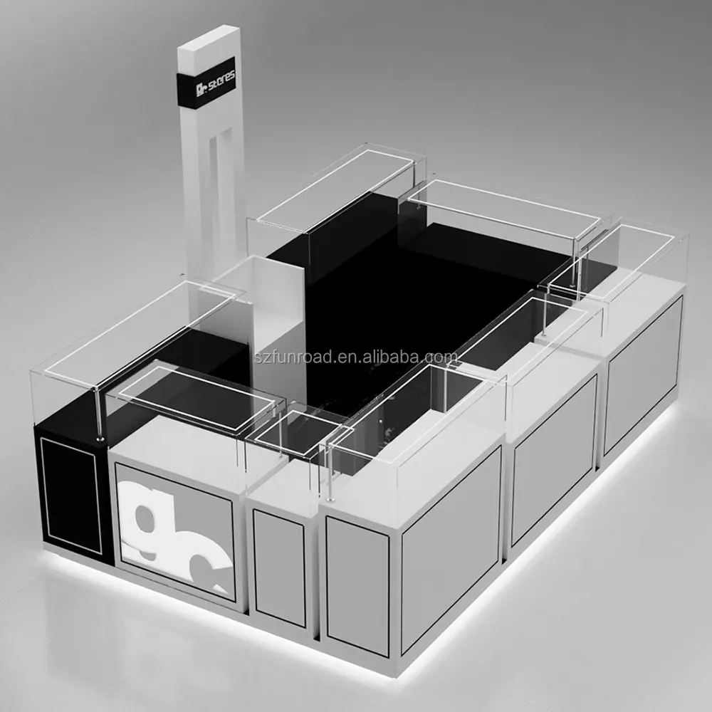 Wholesale Luxury Shopping Mall Jewelry Kiosk Design / jewelry store display lockable For Sale