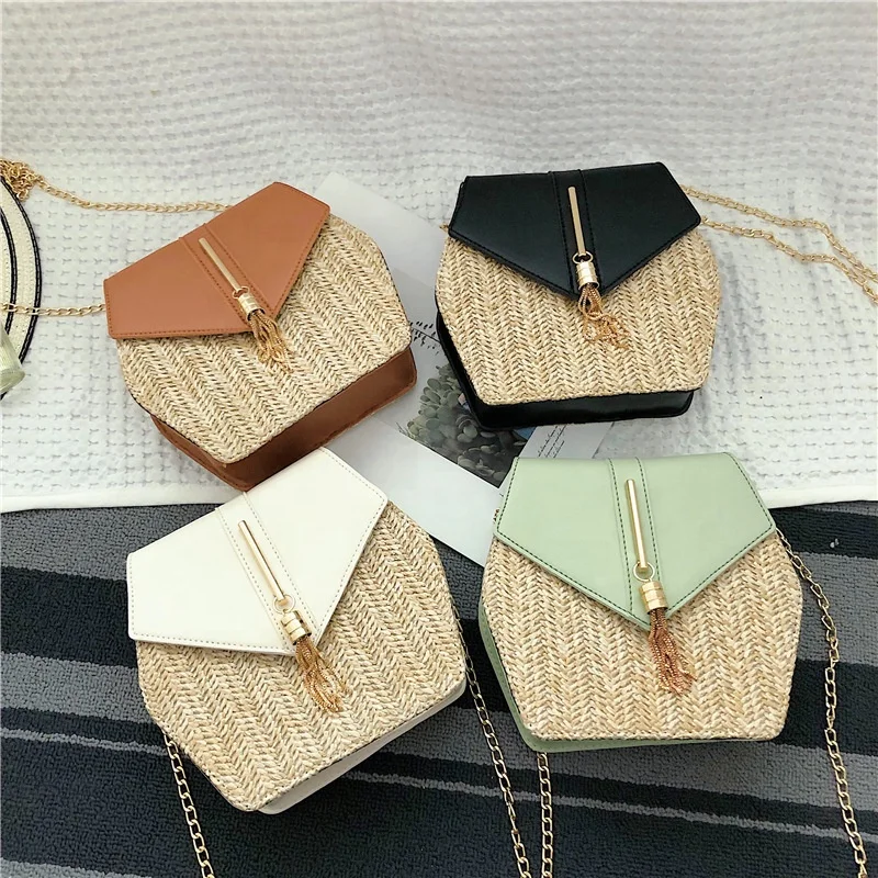 Handmade Fashion Female Summer Beach Chain Straw Bag Rattan Hand Bag for Women, Picture
Handmade Fashion Female Summer Beach Chain Straw Bag Rattan Hand Bag for Women, Picture