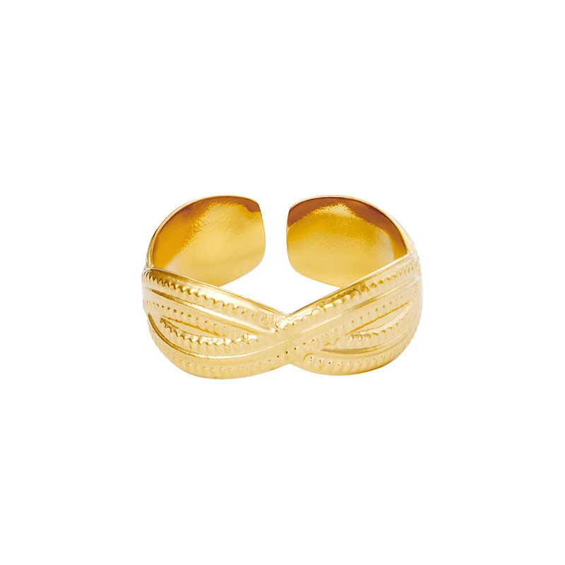 Retro cold design 925 silver fashion jewelry 18K gold plated cross open finger ring, Gold/white
Retro cold design 925 silver fashion jewelry 18K gold plated cross open finger ring, Gold/white