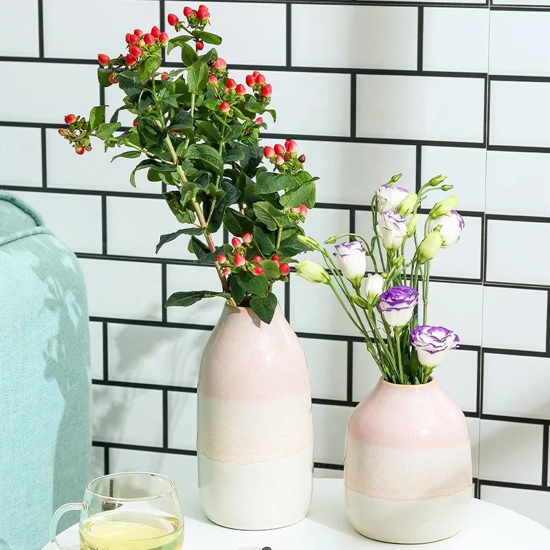 Wholesale Nordic tall pink simple ceramic vase creative home hydroponic flower vase home decorative ornaments
Wholesale Nordic tall pink simple ceramic vase creative home hydroponic flower vase home decorative ornaments