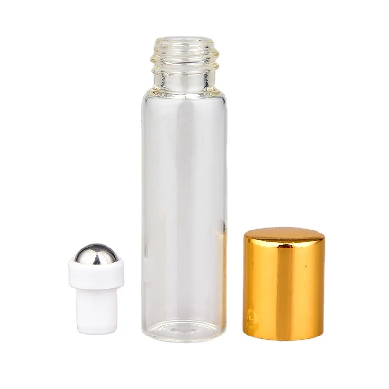 In stock cosmetic skincare oil roll on bottles with gold cap 5ml clear glass essential oil roller bottle
In stock cosmetic skincare oil roll on bottles with gold cap 5ml clear glass essential oil roller bottle