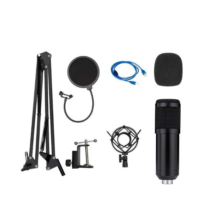 BBM800P Condenser Mic Studio Microphone with Shock Mount Arm Scissor Stand kit, Black, can oem
BBM800P Condenser Mic Studio Microphone with Shock Mount Arm Scissor Stand kit, Black, can oem