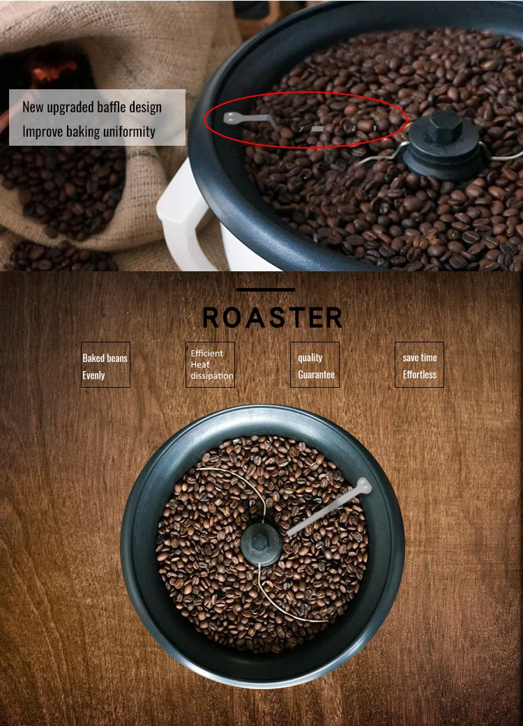 800g Capacity Coffee Roasting Machine Electric Household Coffee Roaster Home Coffee Roaster